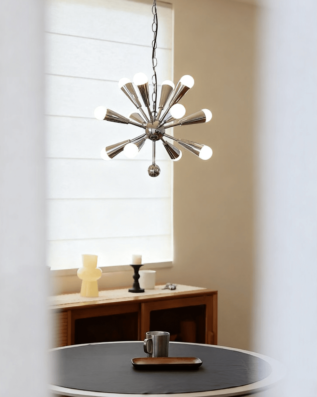 Orvian Chrome Chandelier