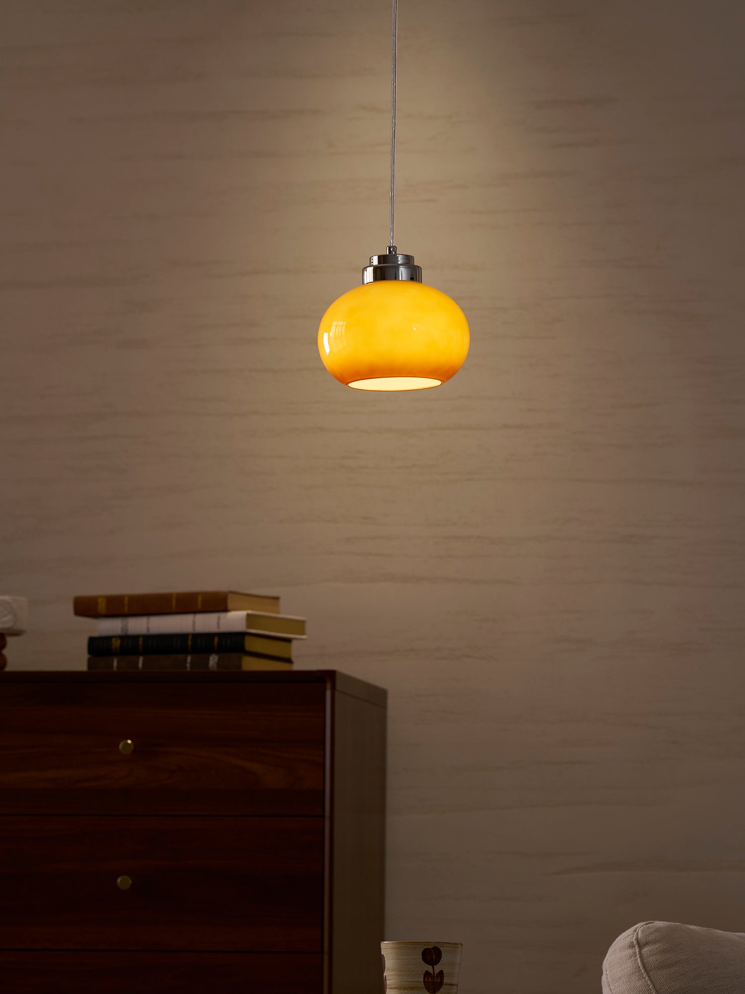 Oval Persimmon Pendant Light
