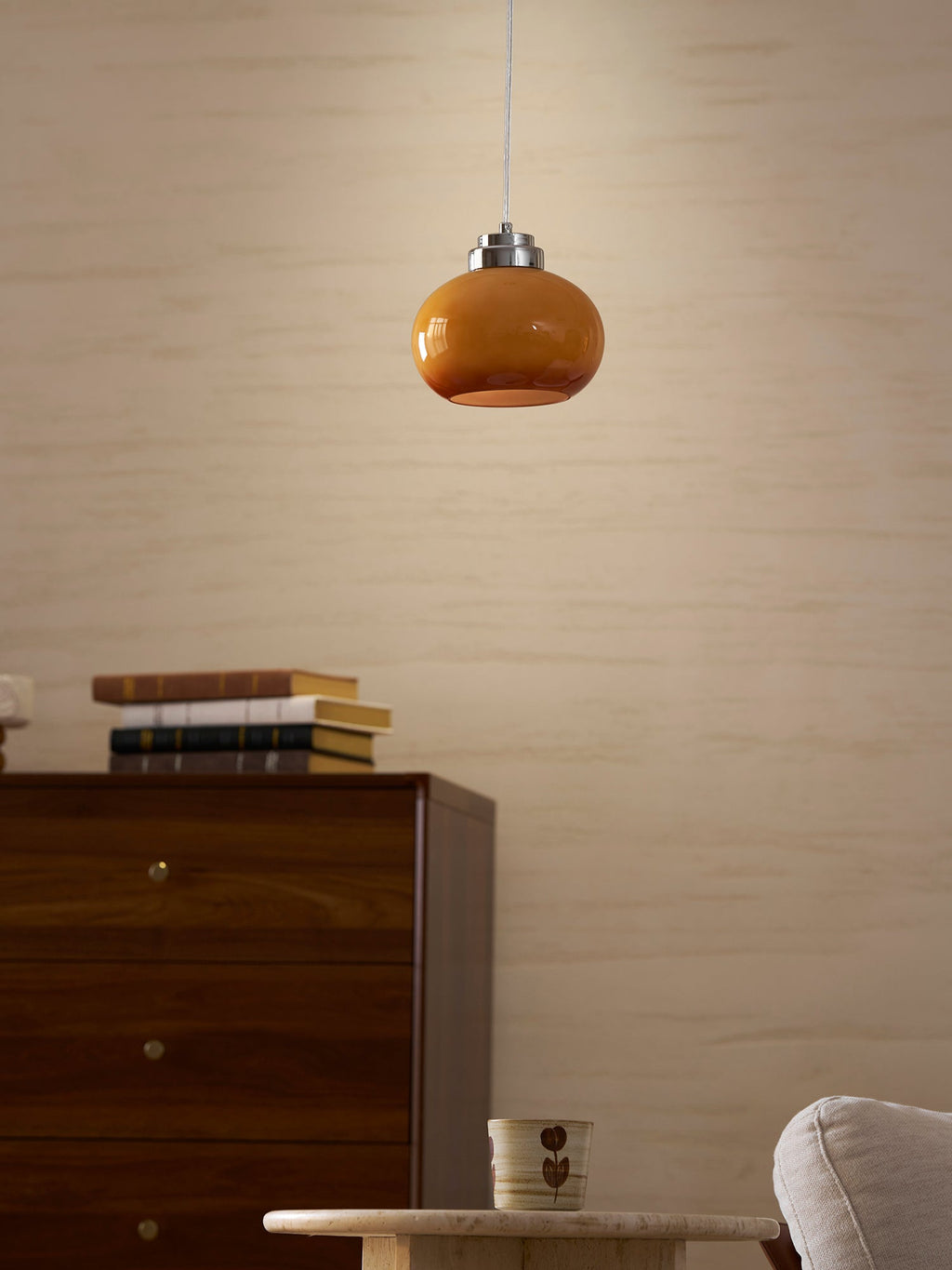 Oval Persimmon Pendant Light