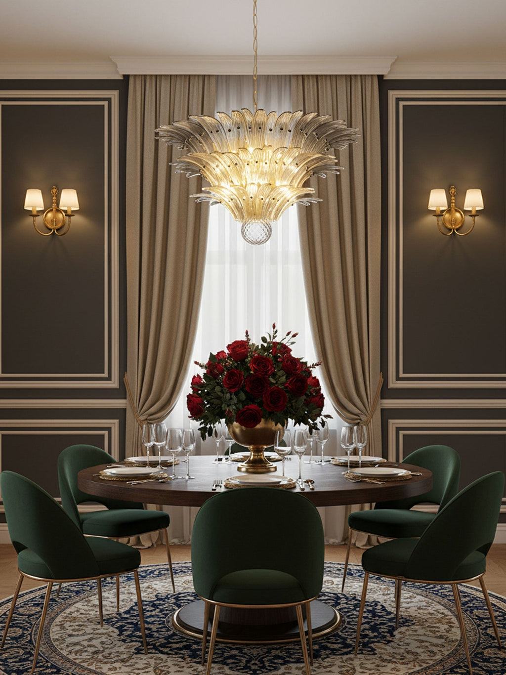 Palm Grove Murano Chandelier