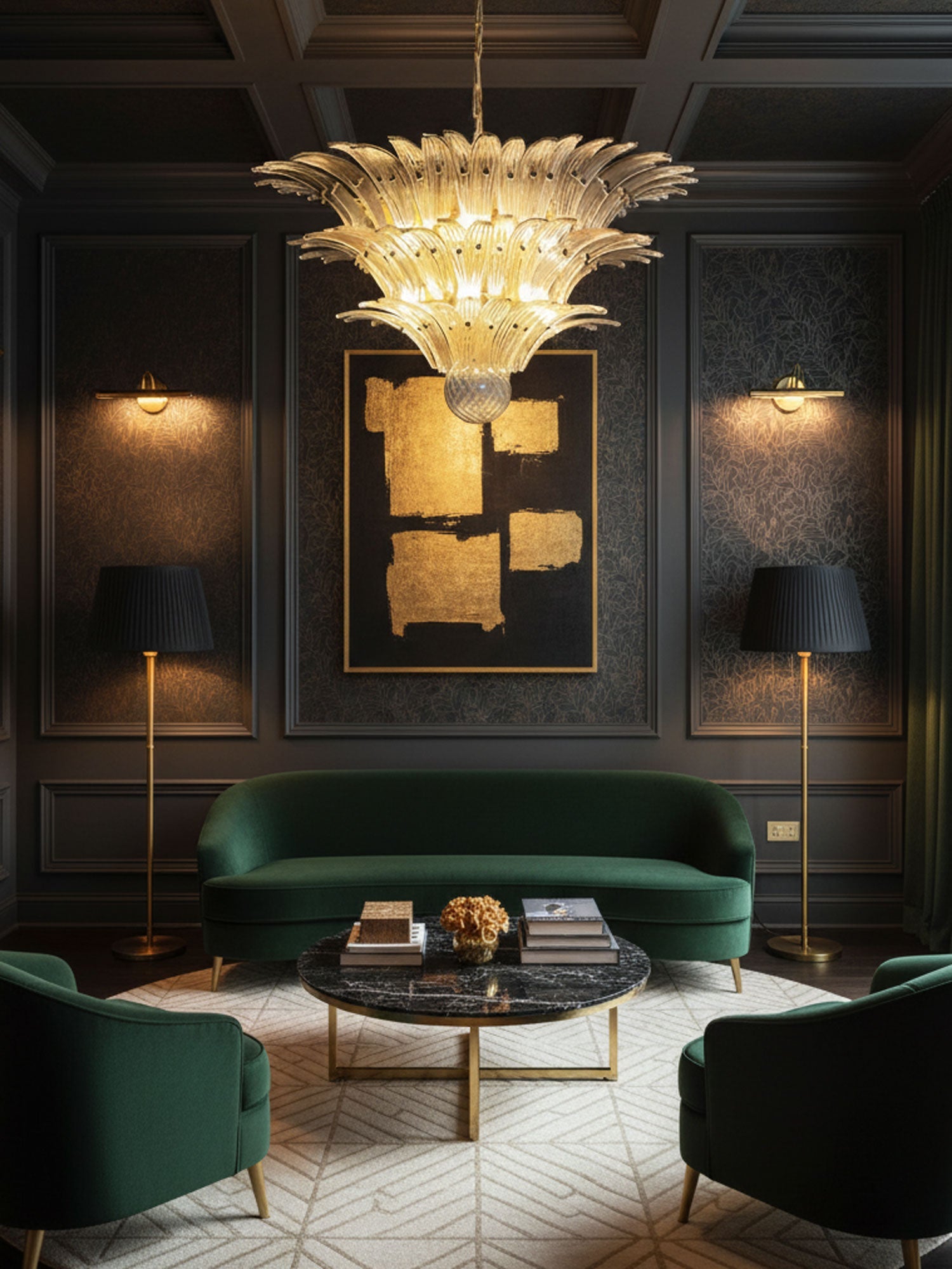 Palm Grove Murano Chandelier