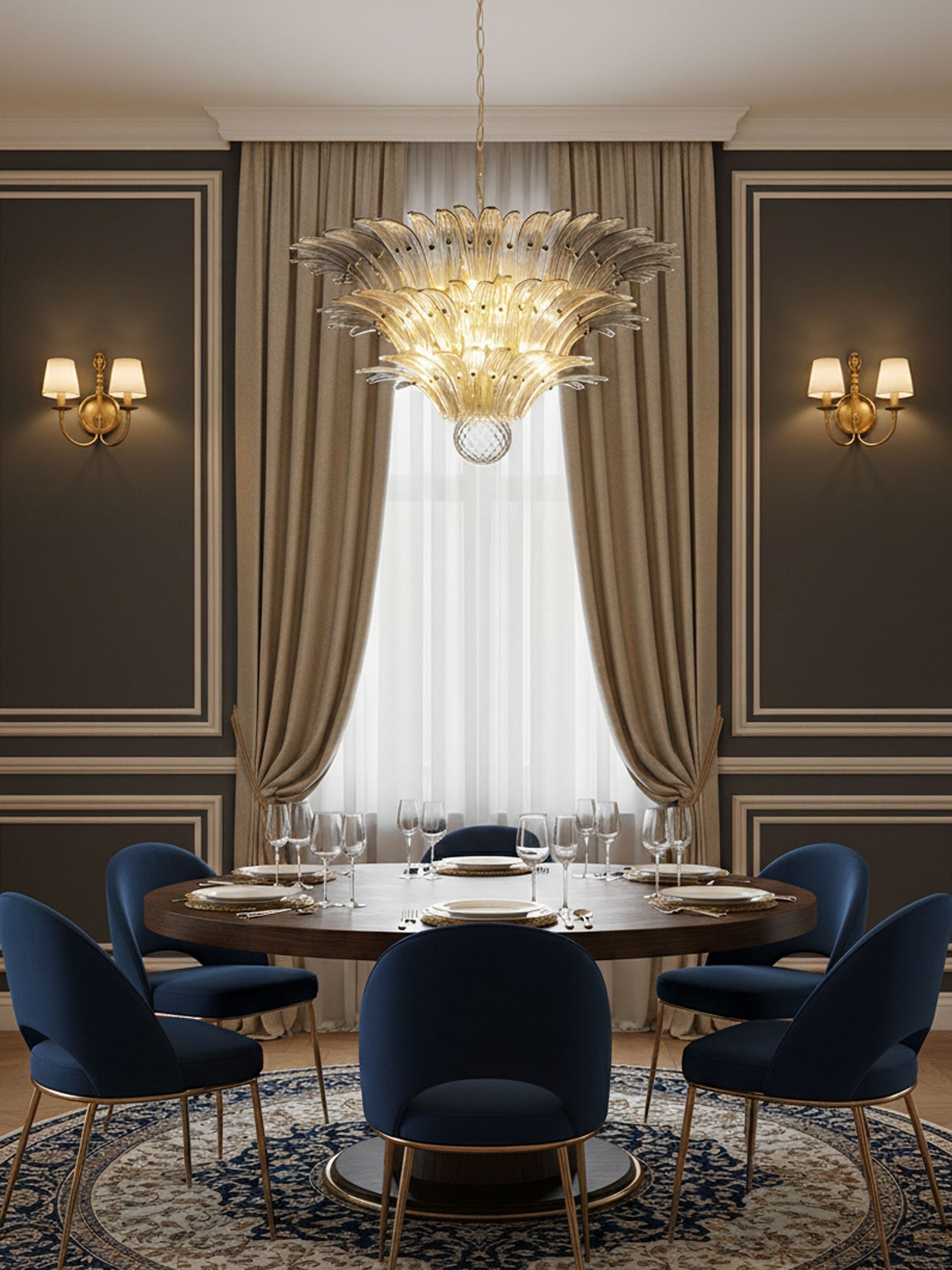 Palm Grove Murano Chandelier