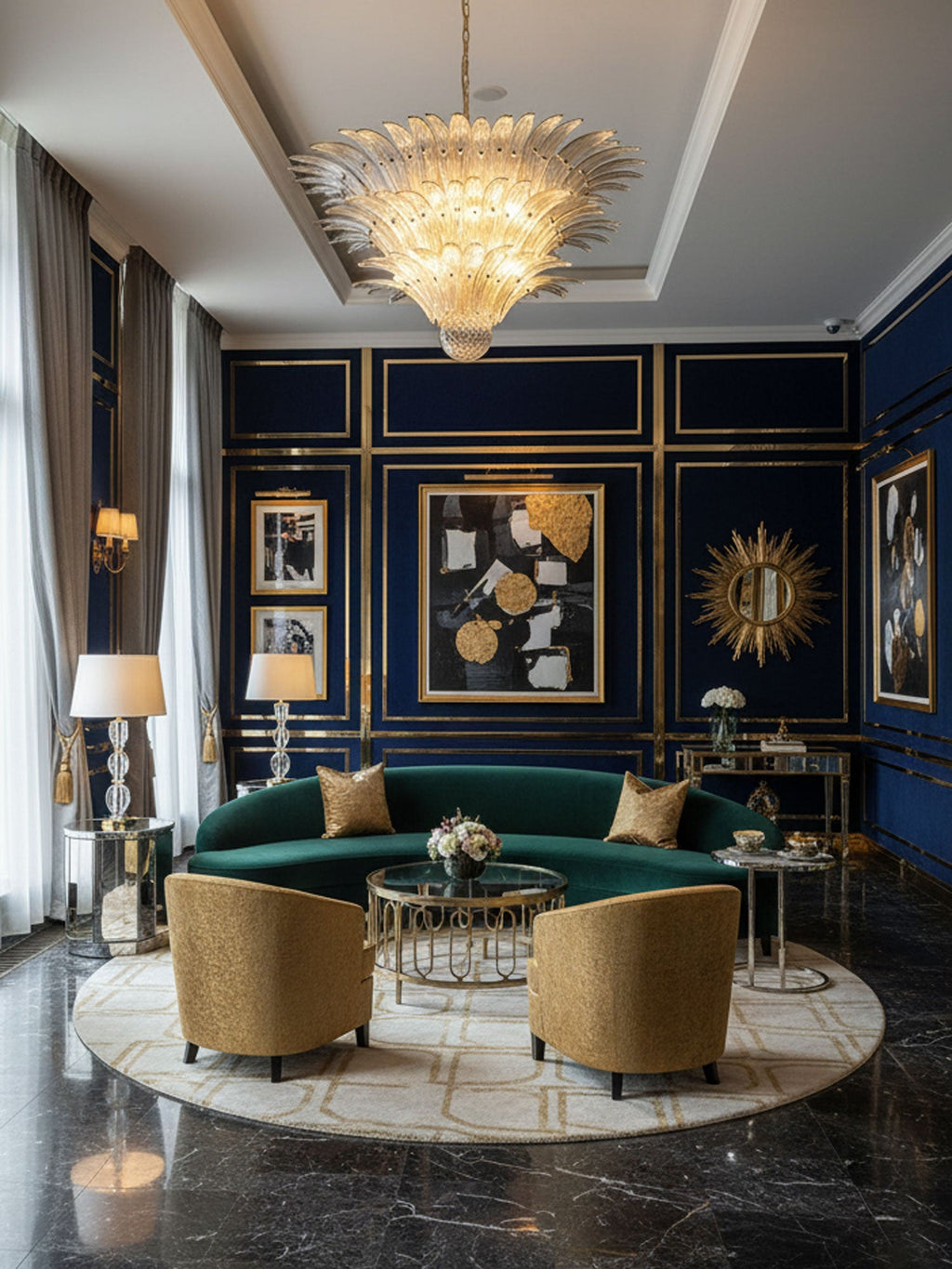 Palm Grove Murano Chandelier