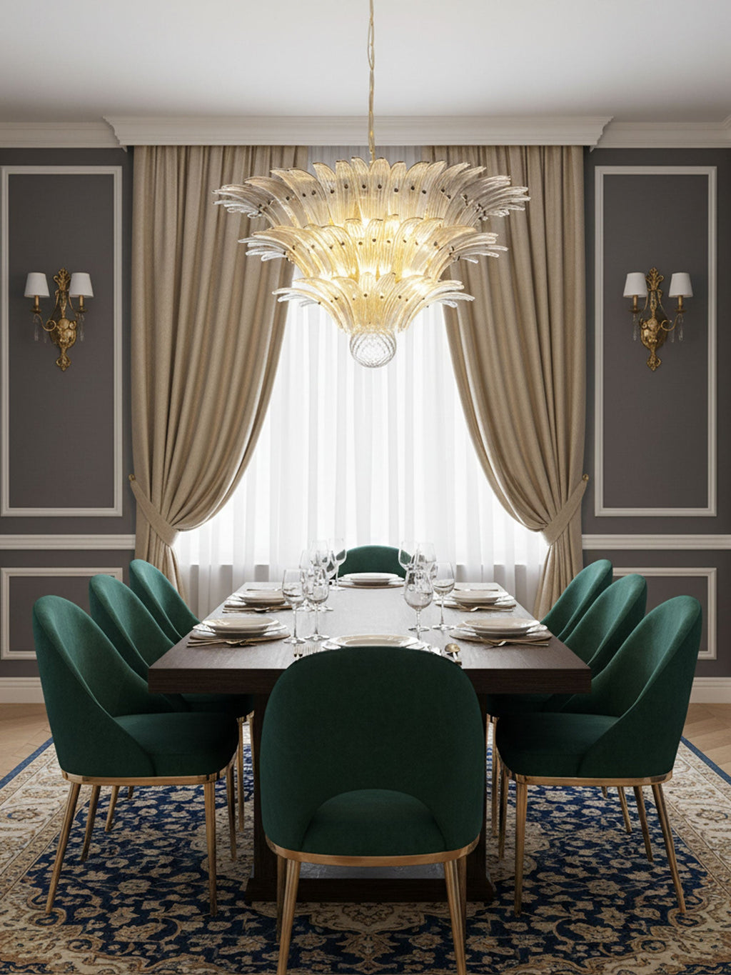 Palm Grove Murano Chandelier