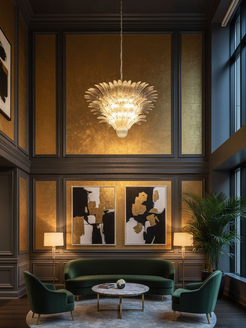 Palm Grove Murano Chandelier