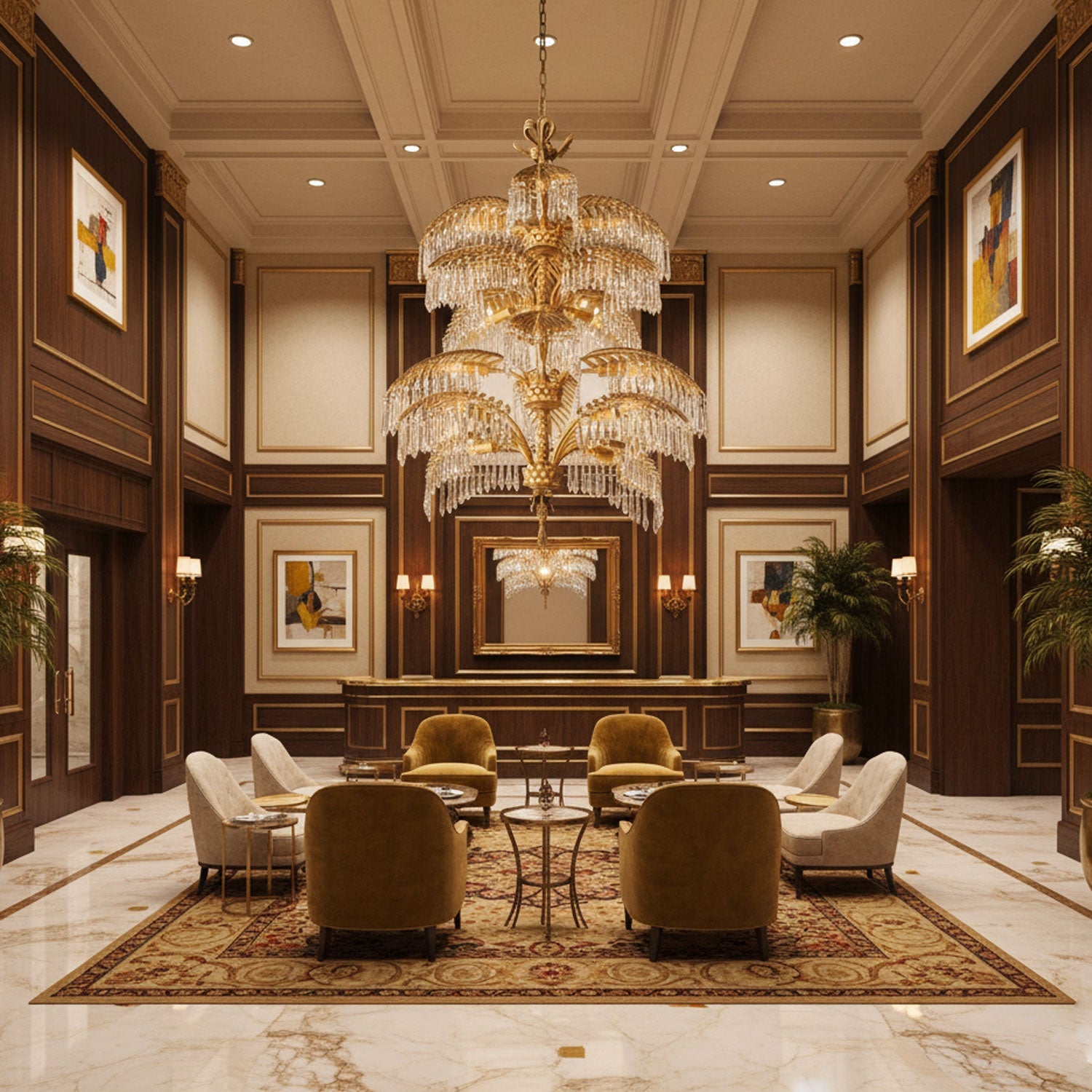 Palmera Brass Chandelier