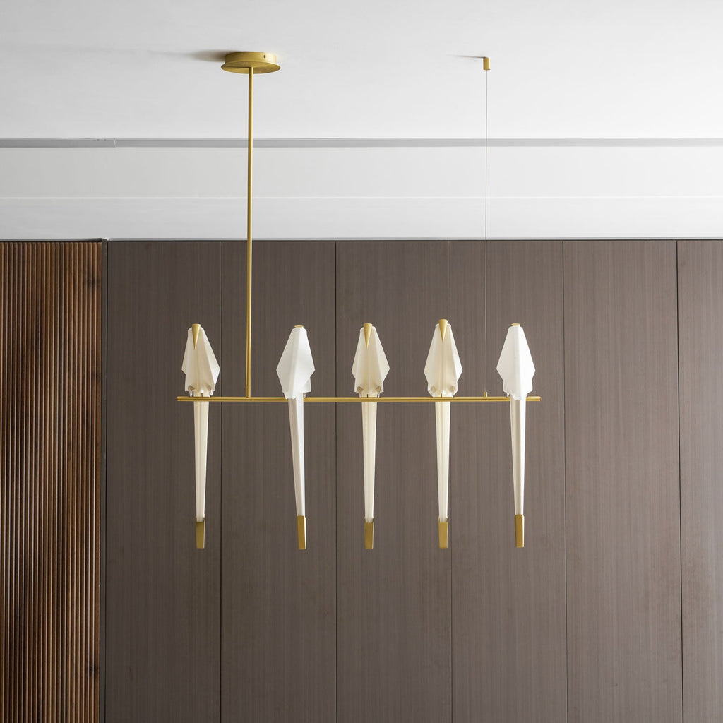 Paper Crane Bird LED Chandelier