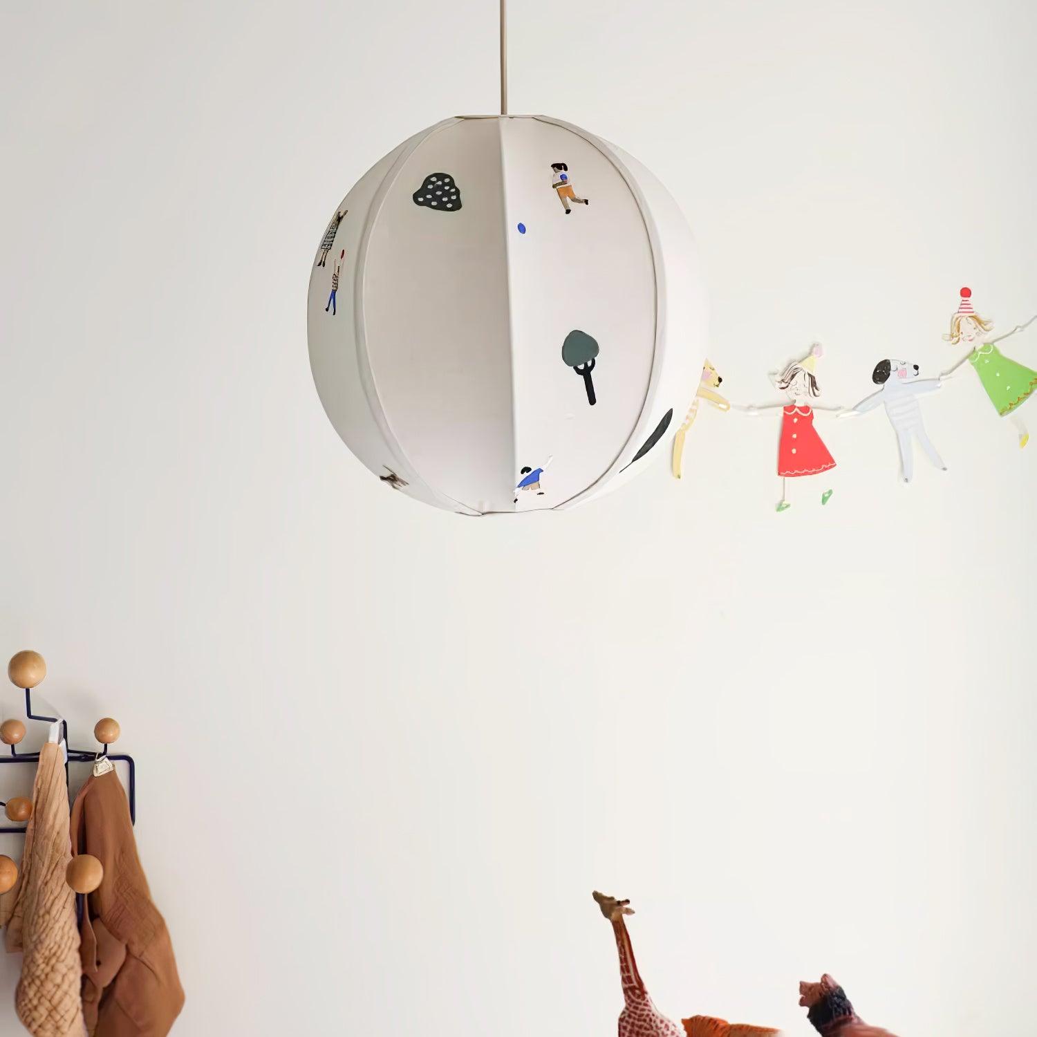 Park Embroidered Textile Pendant Lamp