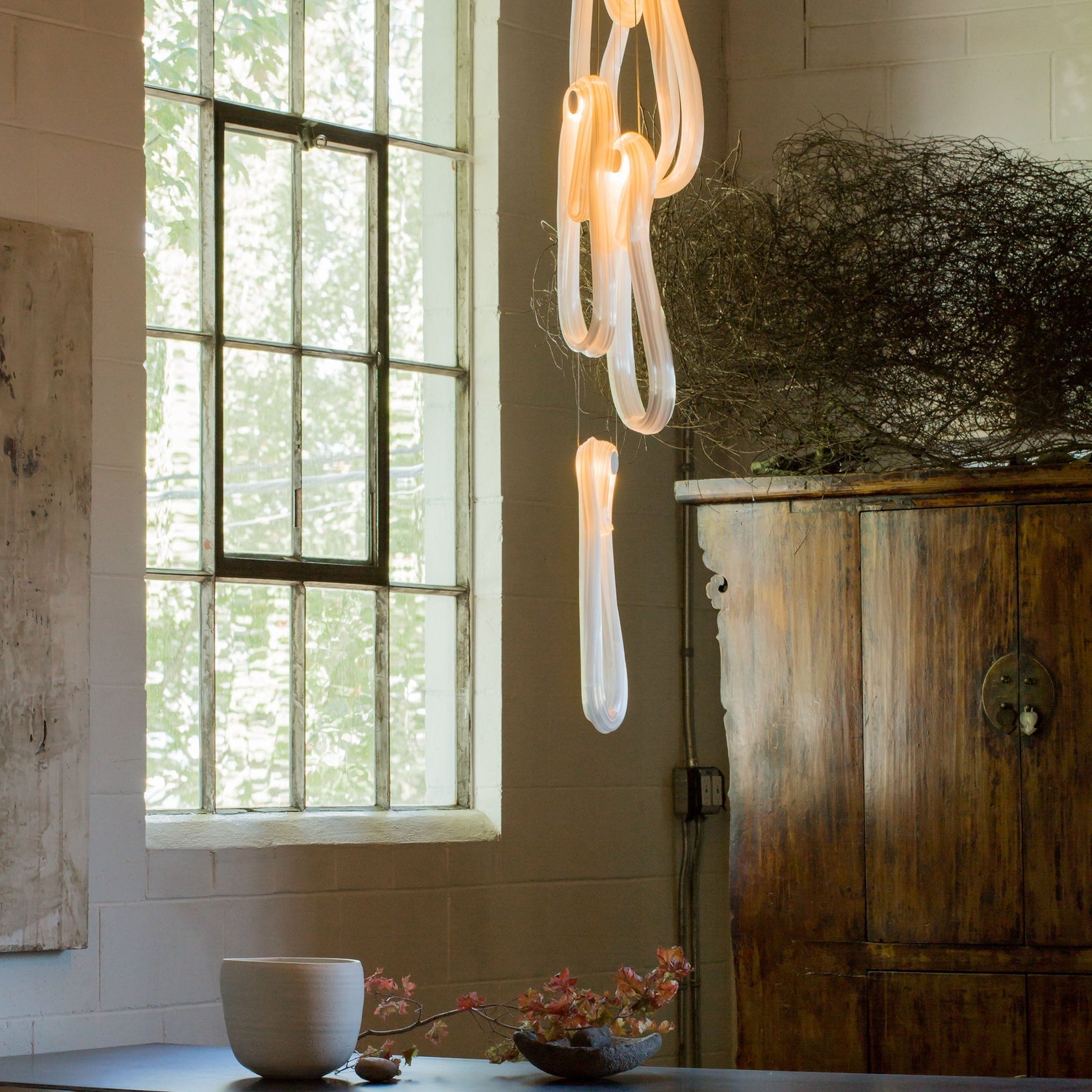 Pearlescent Filament Chandelier