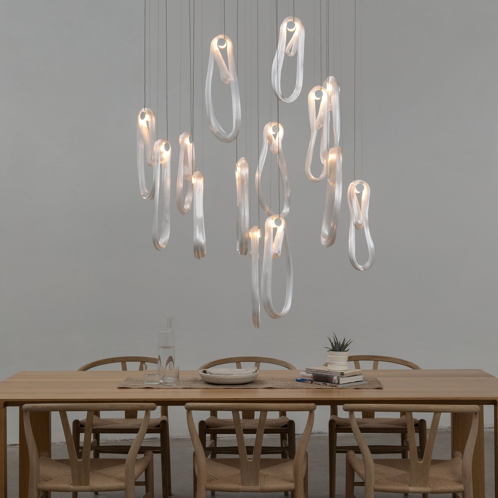 Pearlescent Filament Chandelier
