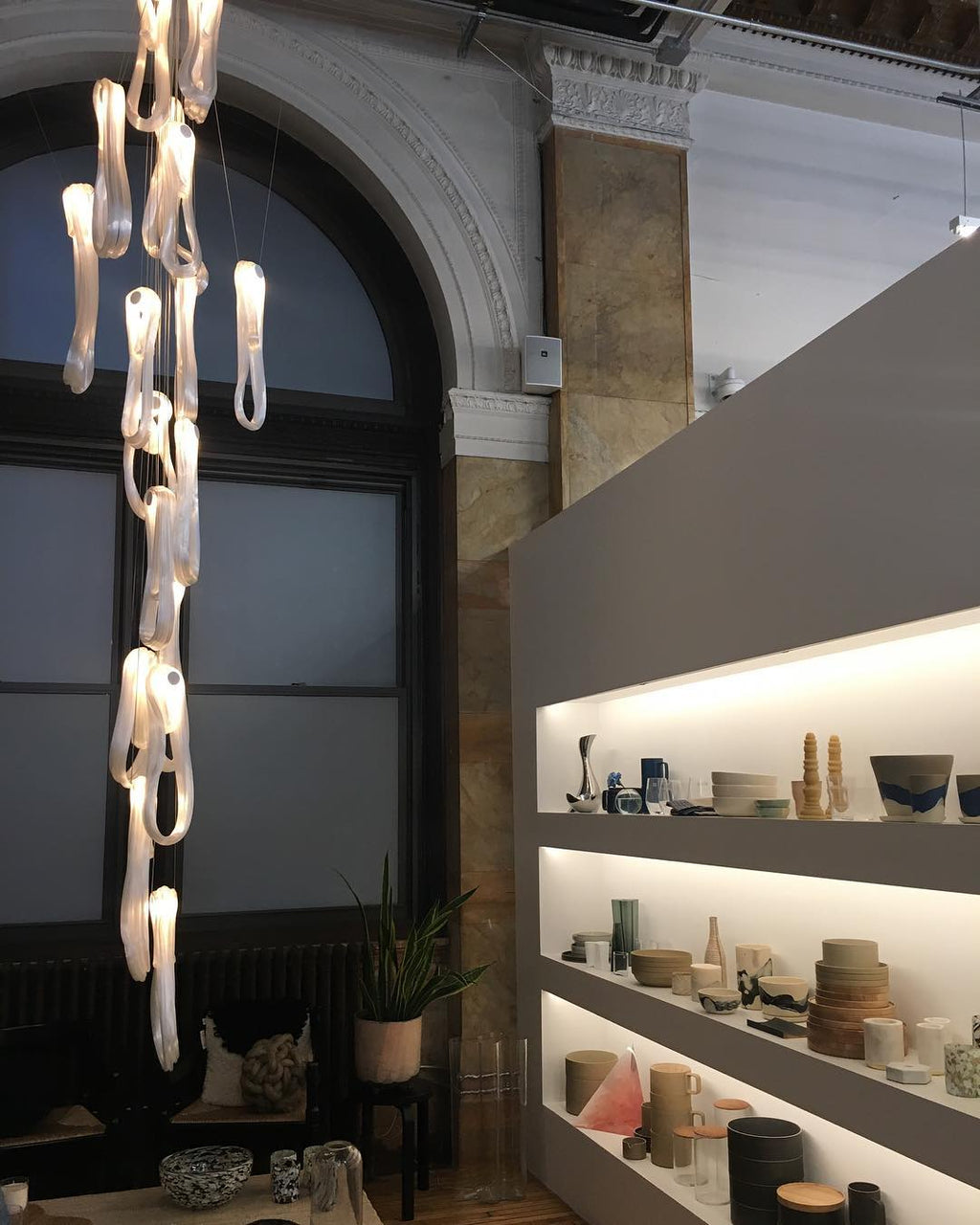 Pearlescent Filament Chandelier