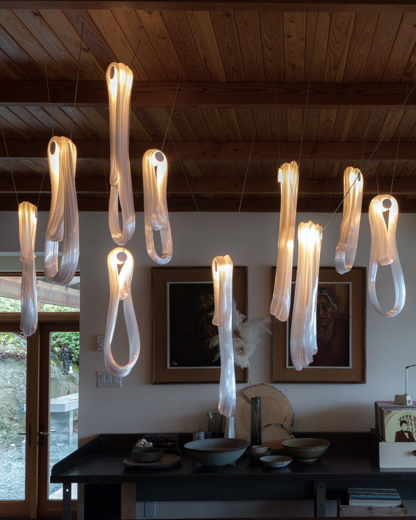 Pearlescent Filament Chandelier