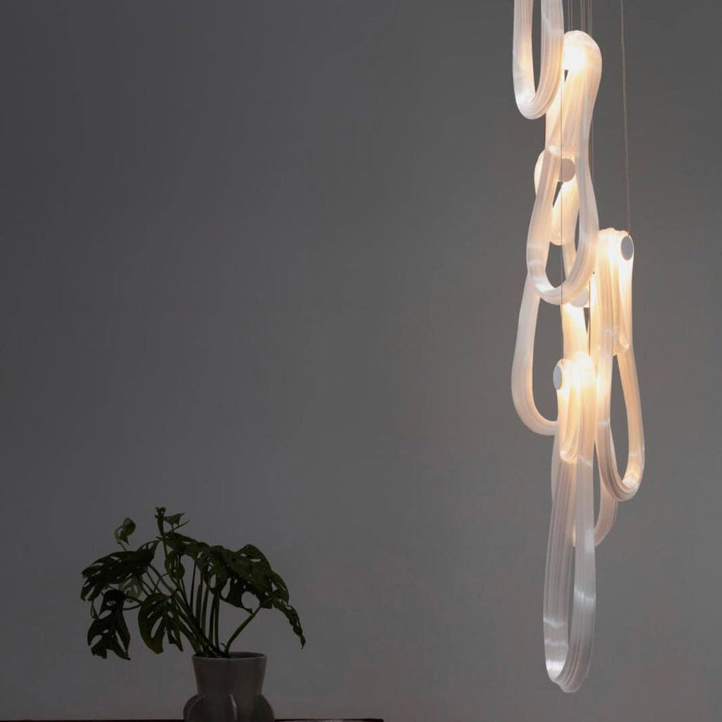 Pearlescent Filament Chandelier