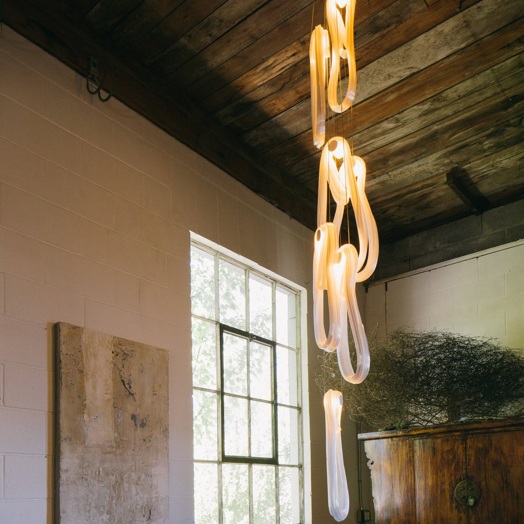 Pearlescent Filament Chandelier