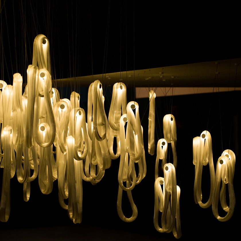 Pearlescent Filament Chandelier