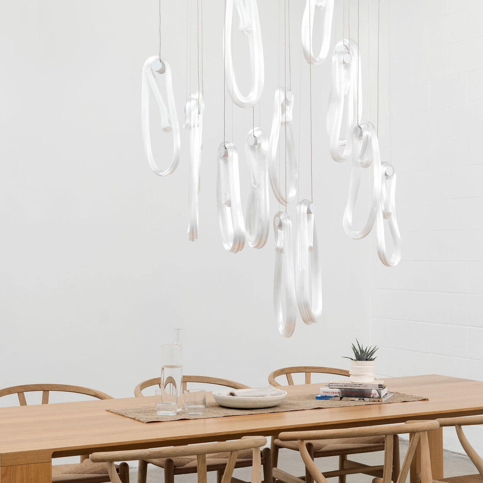 Pearlescent Filament Chandelier