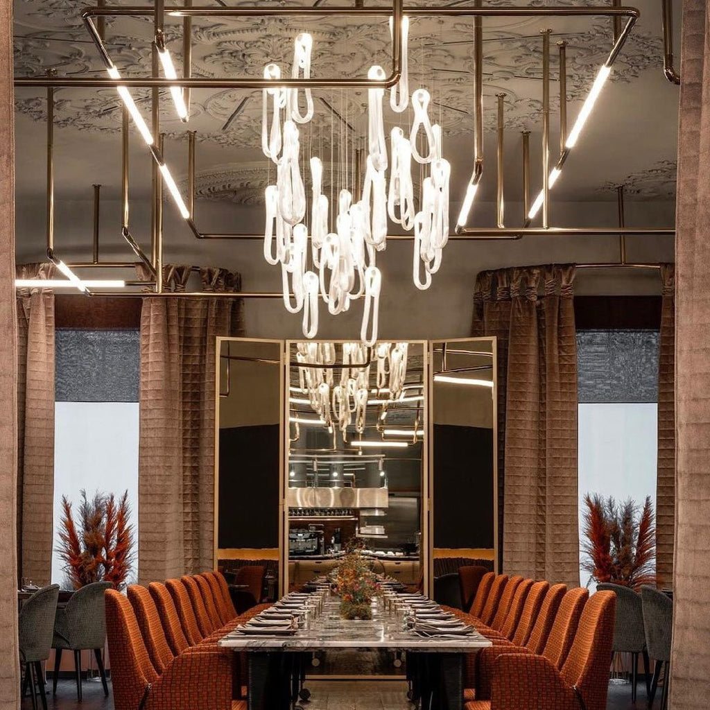 Pearlescent Filament Chandelier