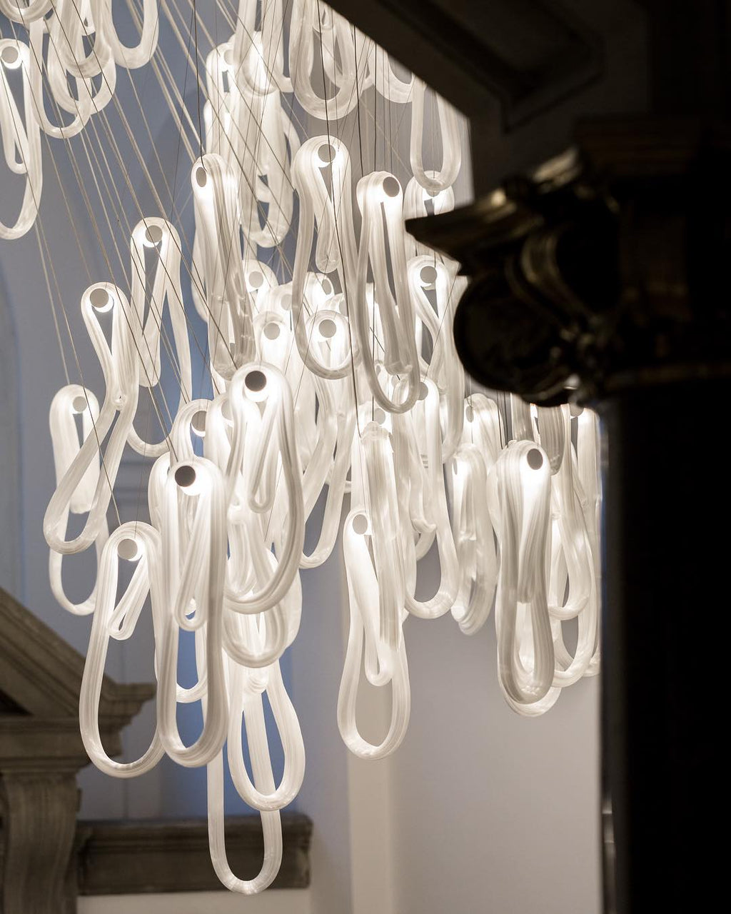 Pearlescent Filament Chandelier