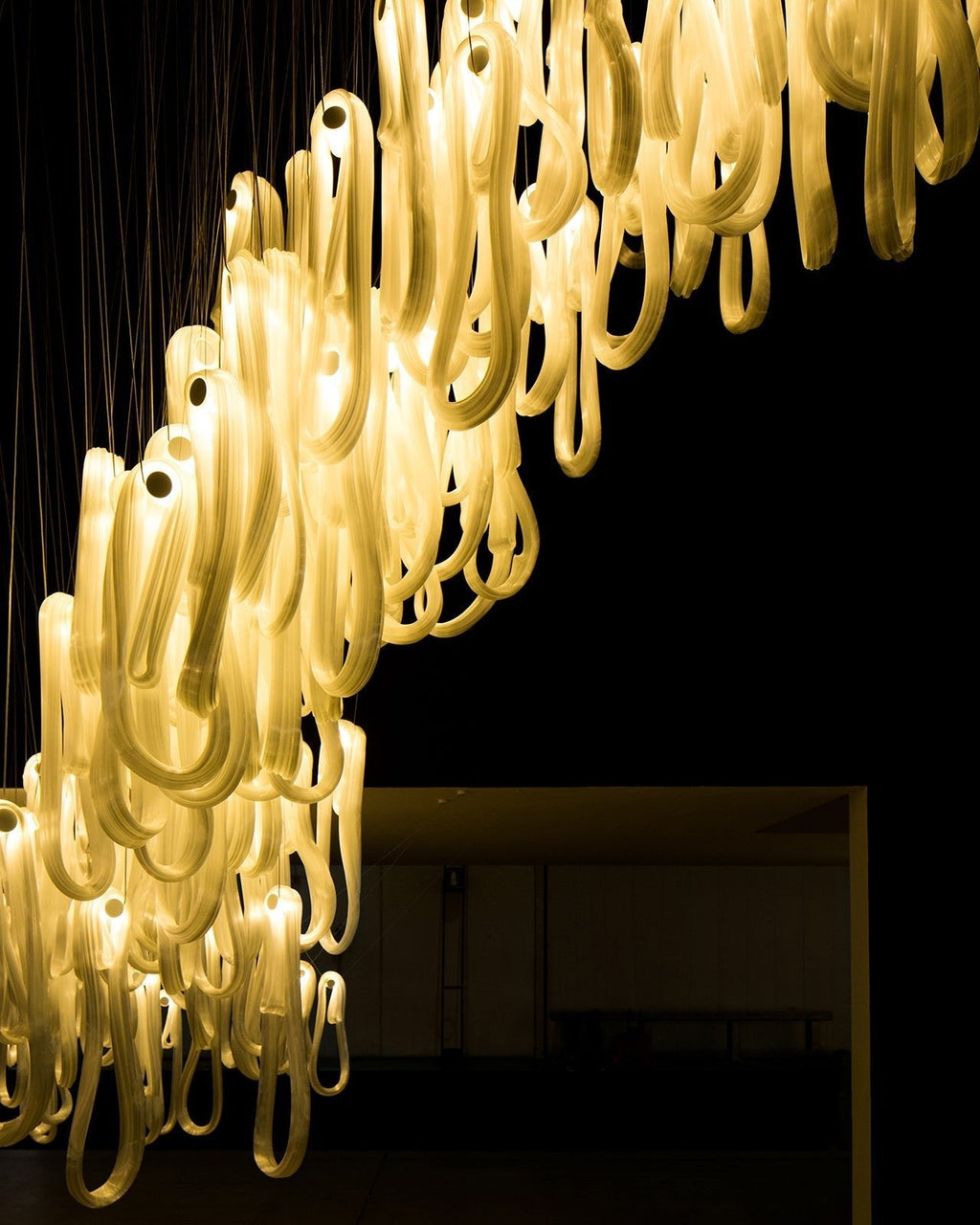 Pearlescent Filament Chandelier