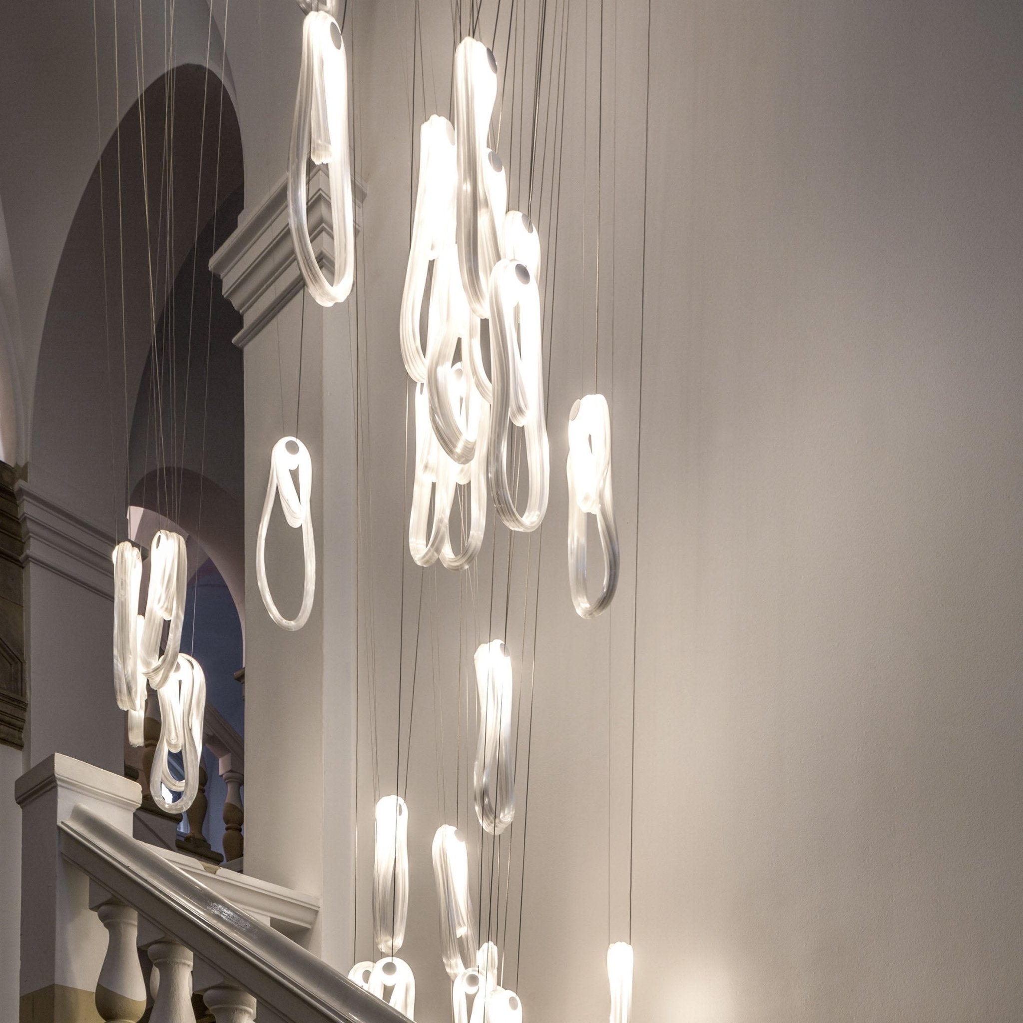 Pearlescent Filament Chandelier