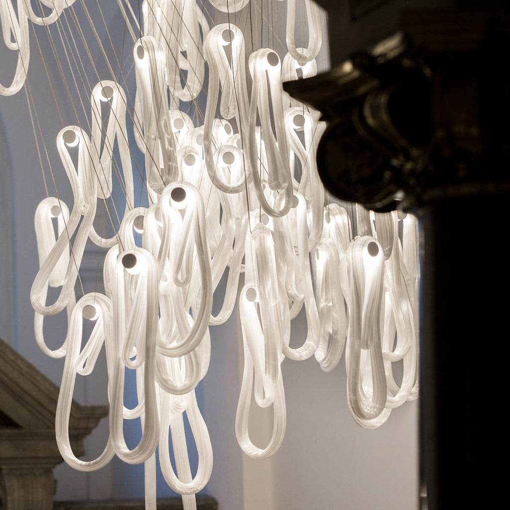 Pearlescent Filament Chandelier