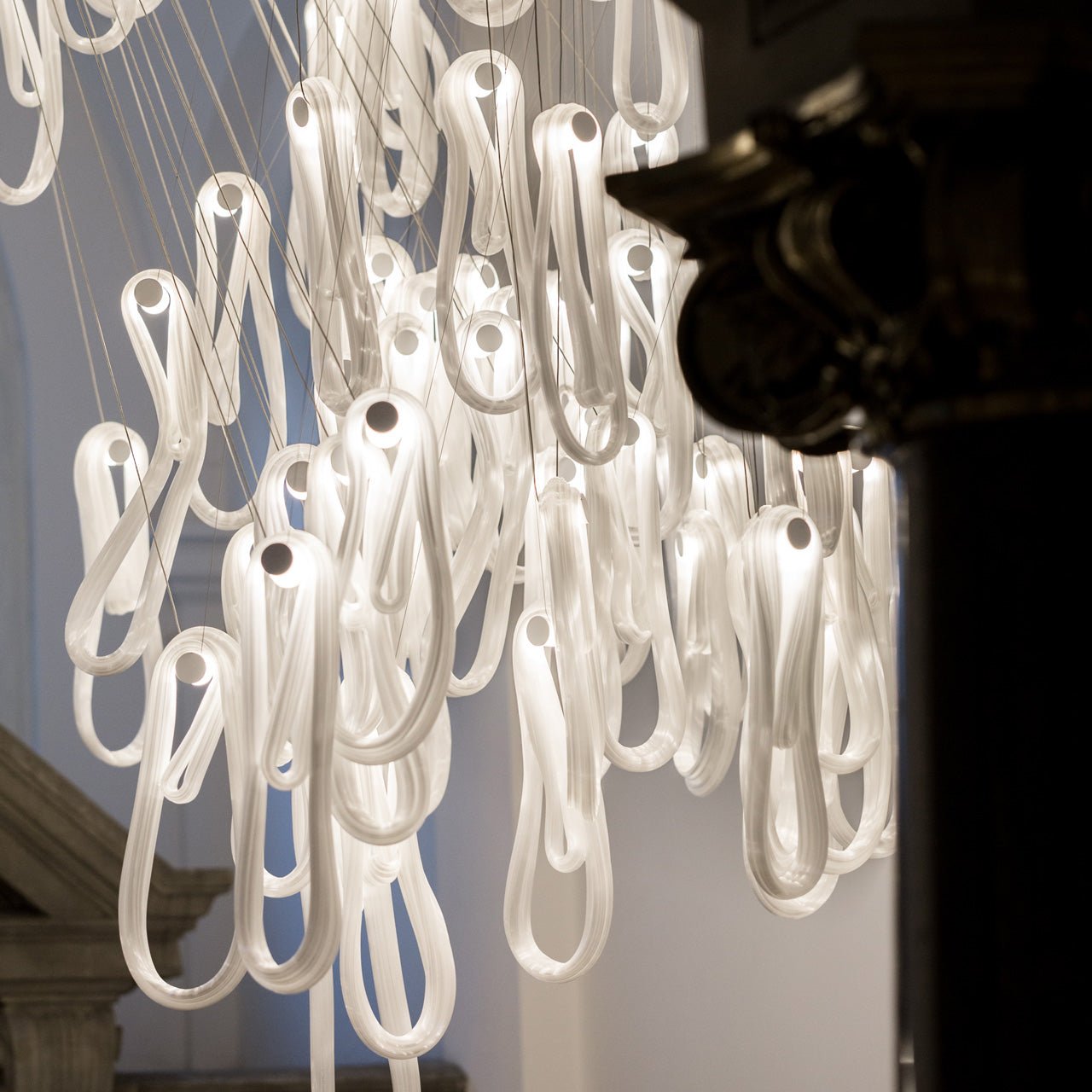 Pearlescent Filament Chandelier