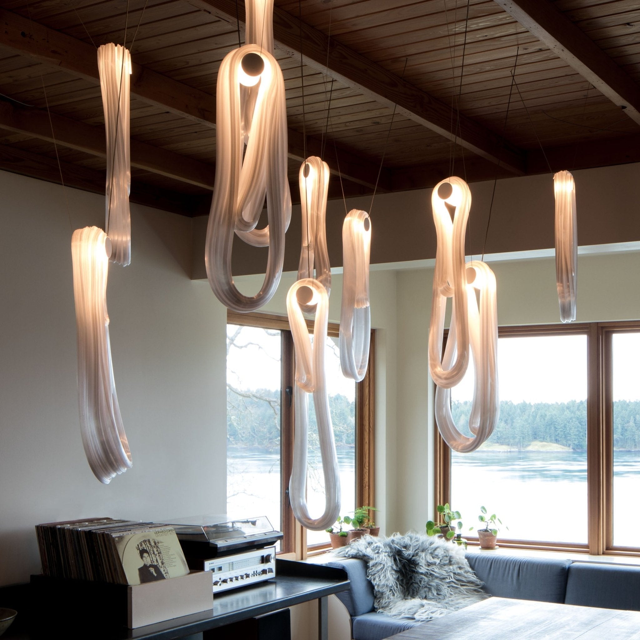 Pearlescent Filament Chandelier