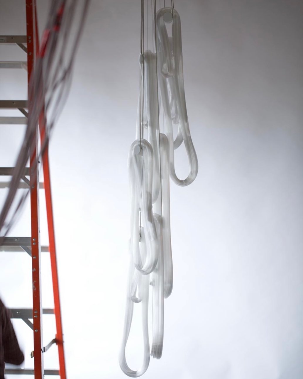 Pearlescent Filament Chandelier