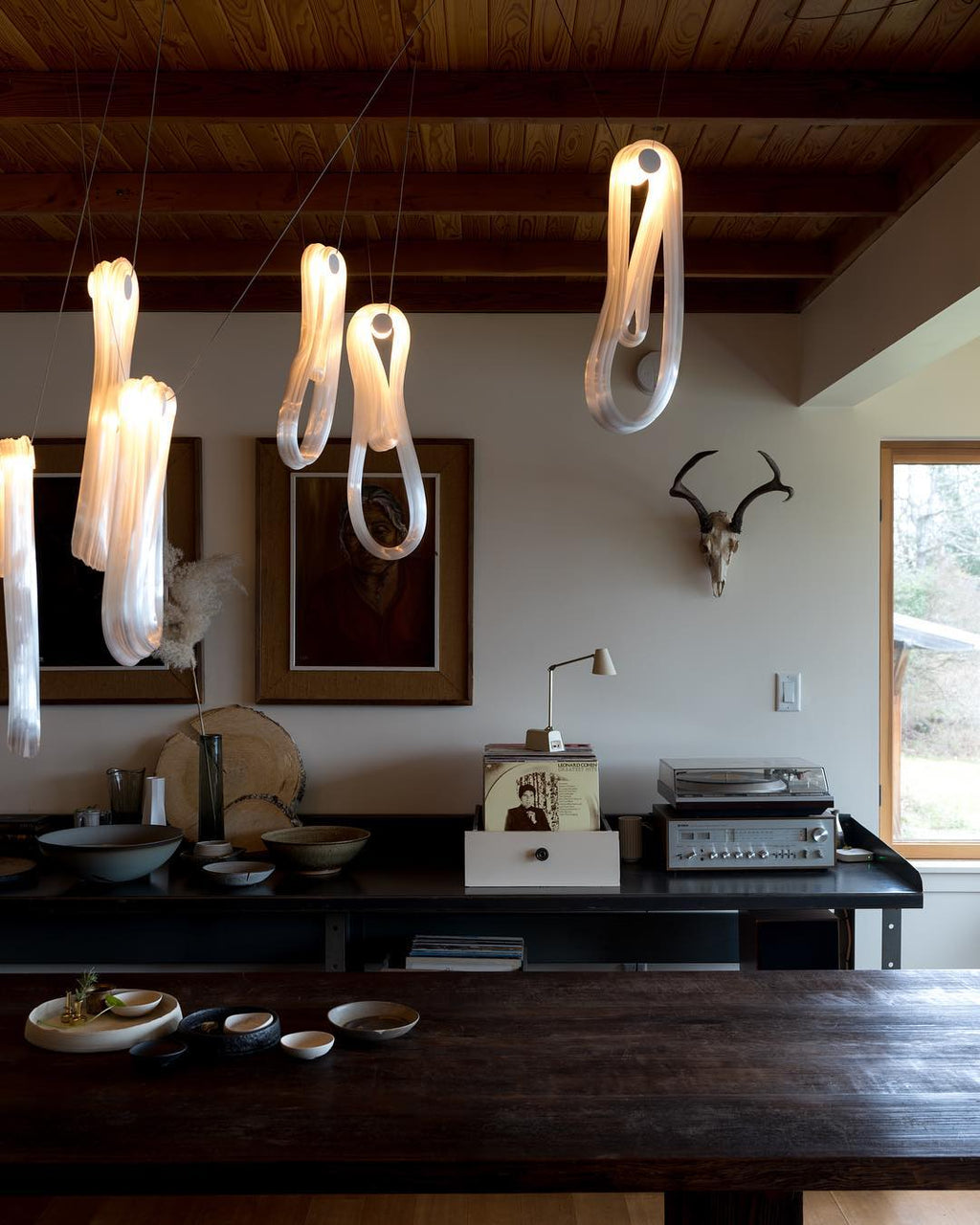 Pearlescent Filament Chandelier