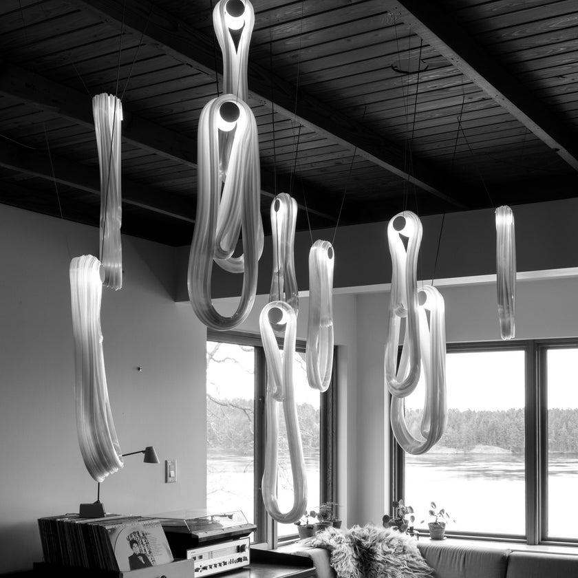 Pearlescent Filament Chandelier