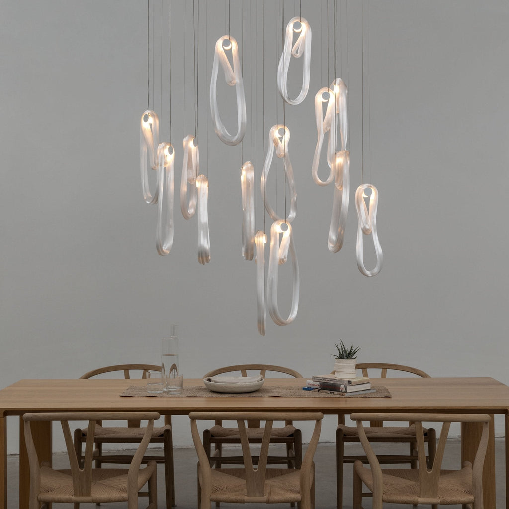 Pearlescent Filament Chandelier