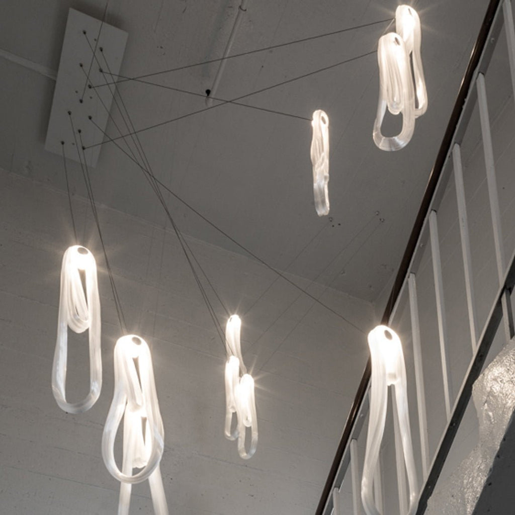 Pearlescent Filament Chandelier