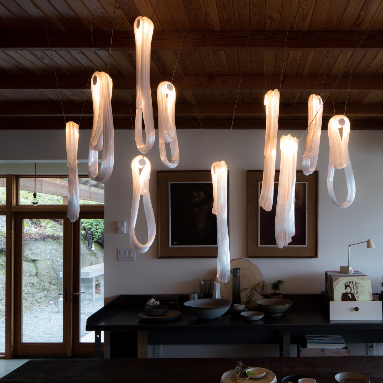 Pearlescent Filament Chandelier