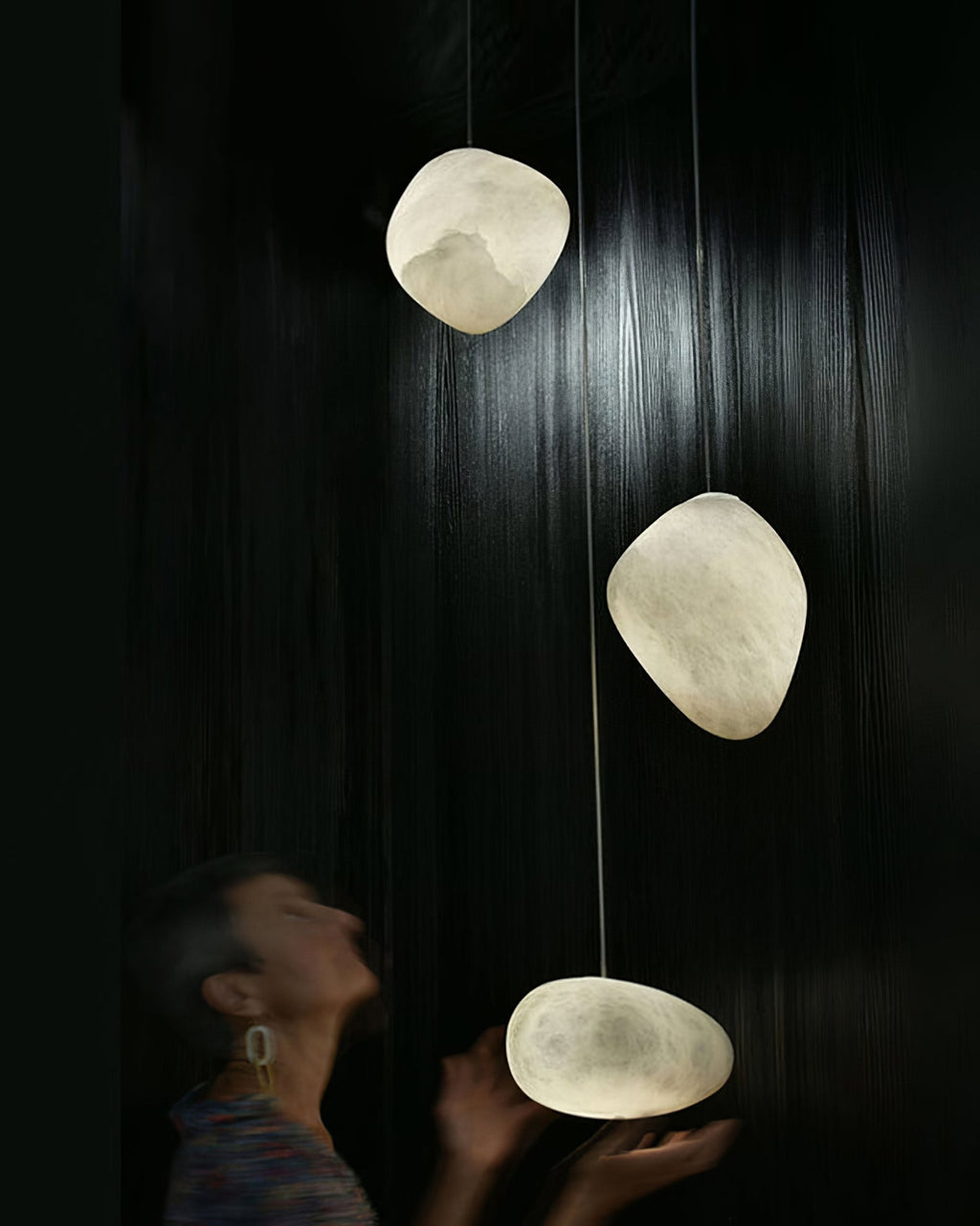 Lampă suspendată Pebbles Alabastr