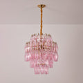 Pink Murano Glass Prism Chandelier - Vakkerlight