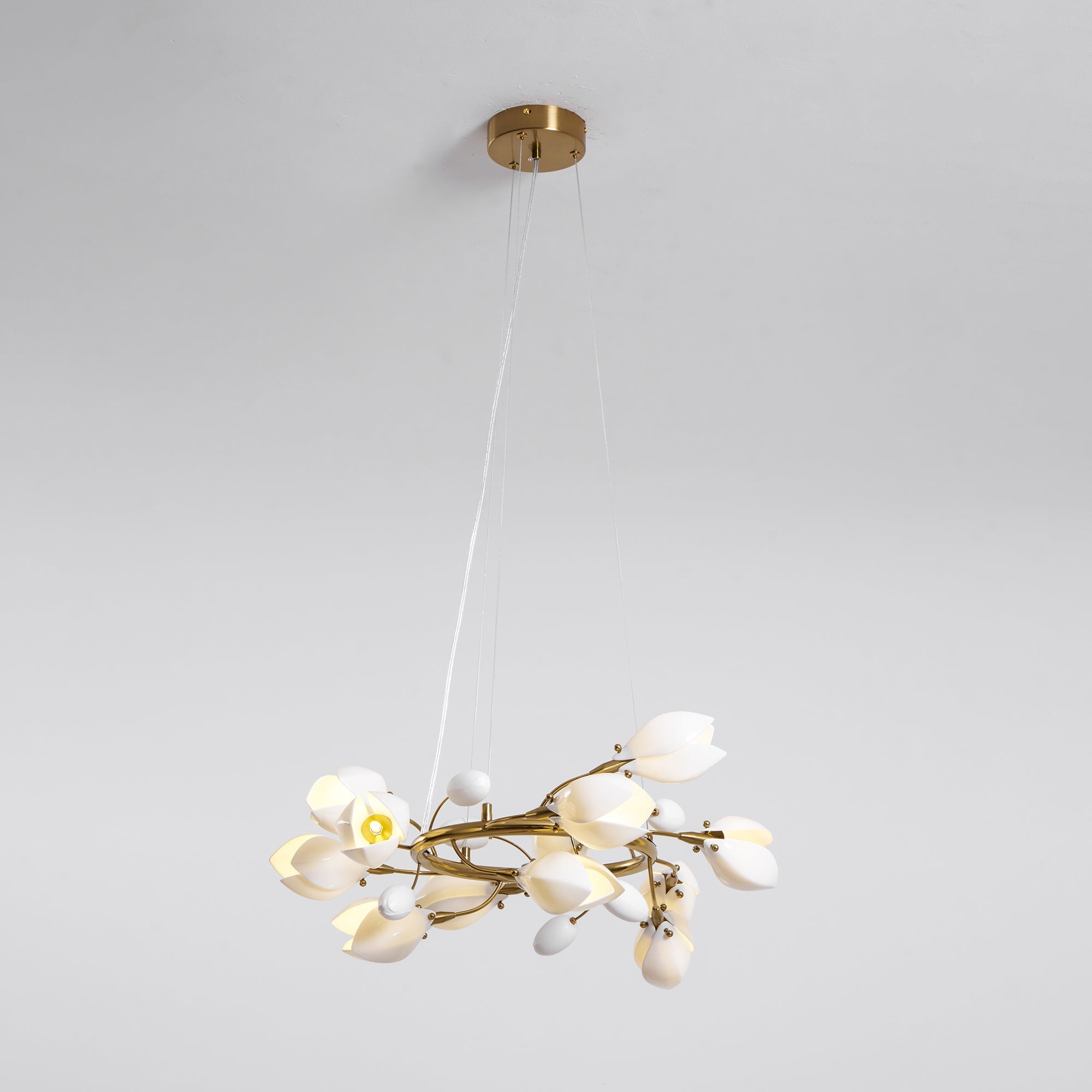 Porcelain Magnolia Chandelier
