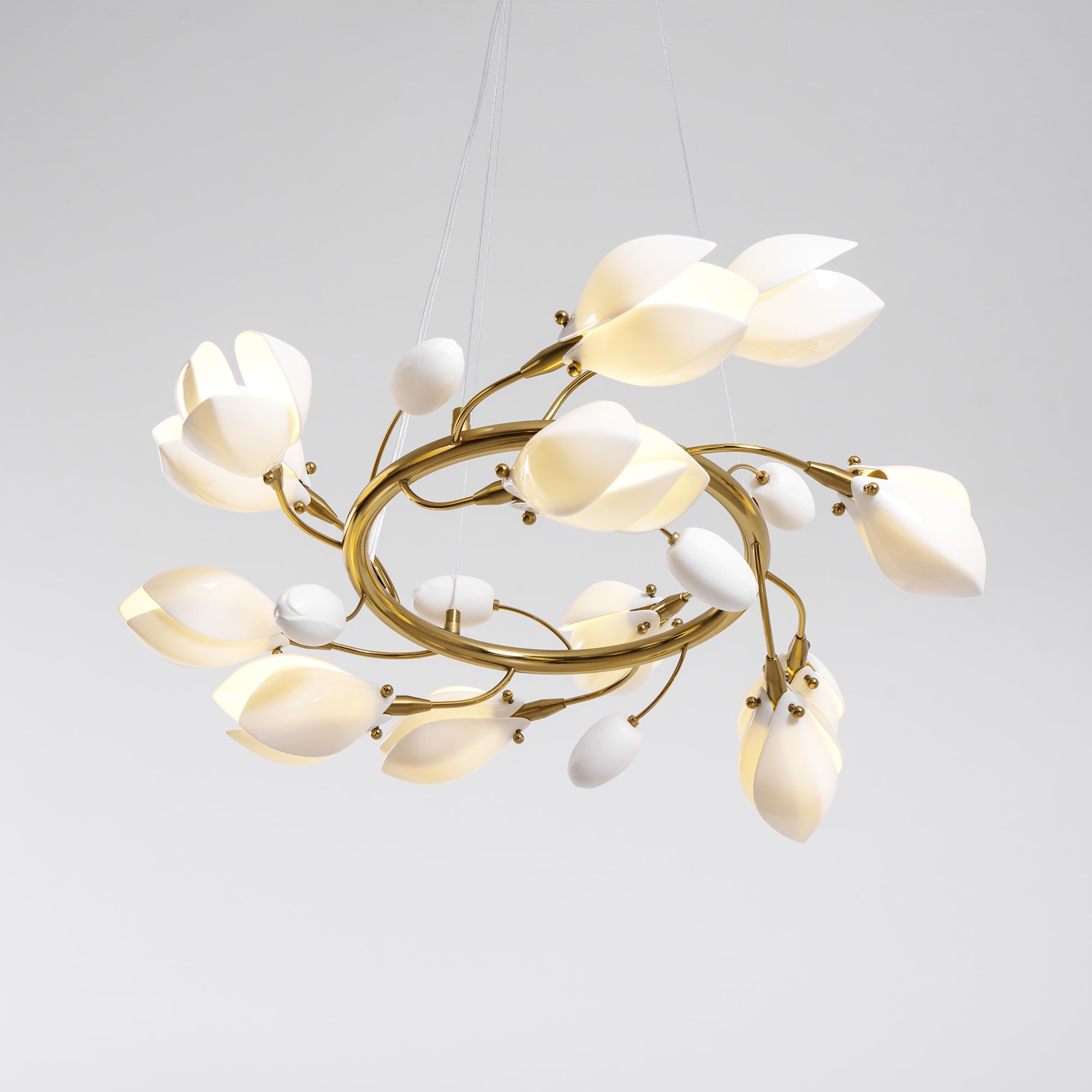 Porcelain Magnolia Chandelier