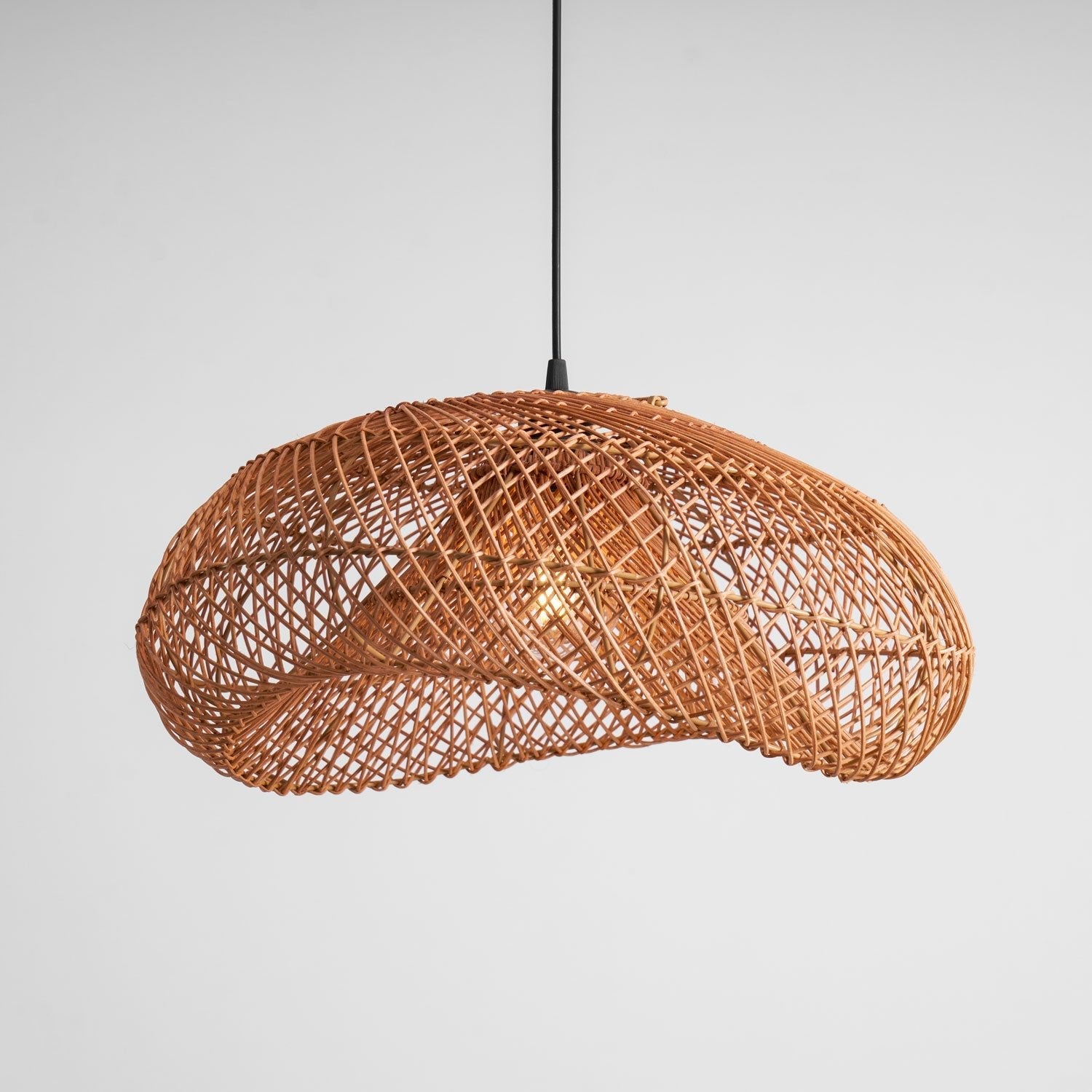 Rattan Wave Pendant Light