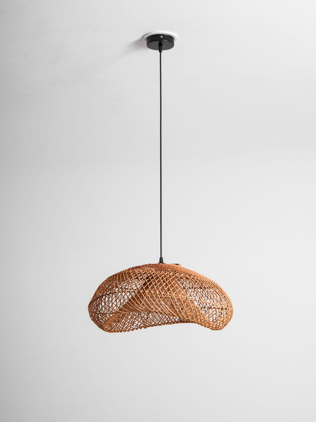 Rattan Wave Pendant Light