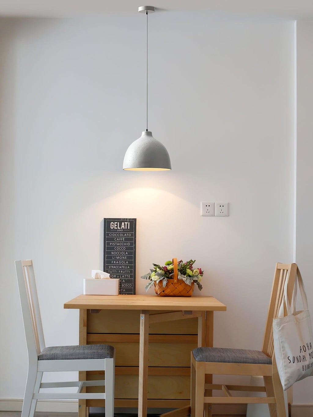 Resin Bowl Pendant Lamp