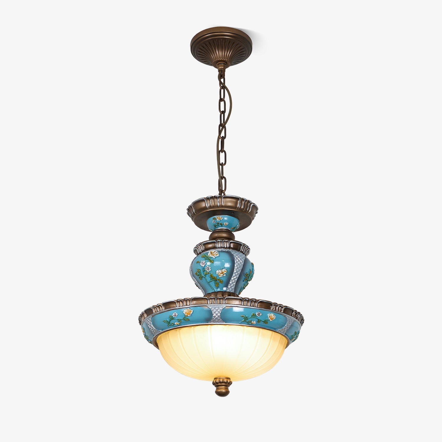 Retro Floral Resin Pendant Light - Vakkerlight