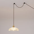 Ribbed Spiral Pendant Swag Light - Vakkerlight