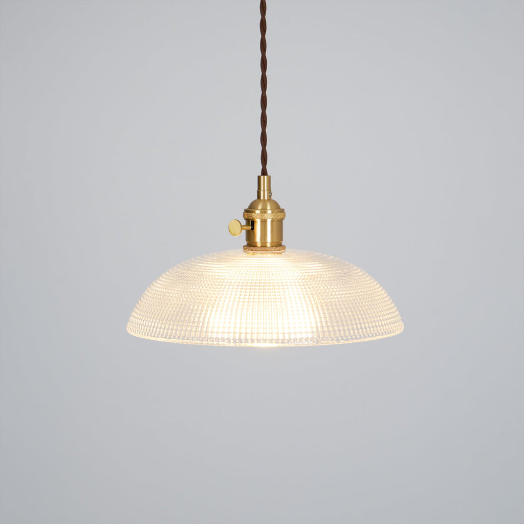 Ribbed Spiral Pendant Light