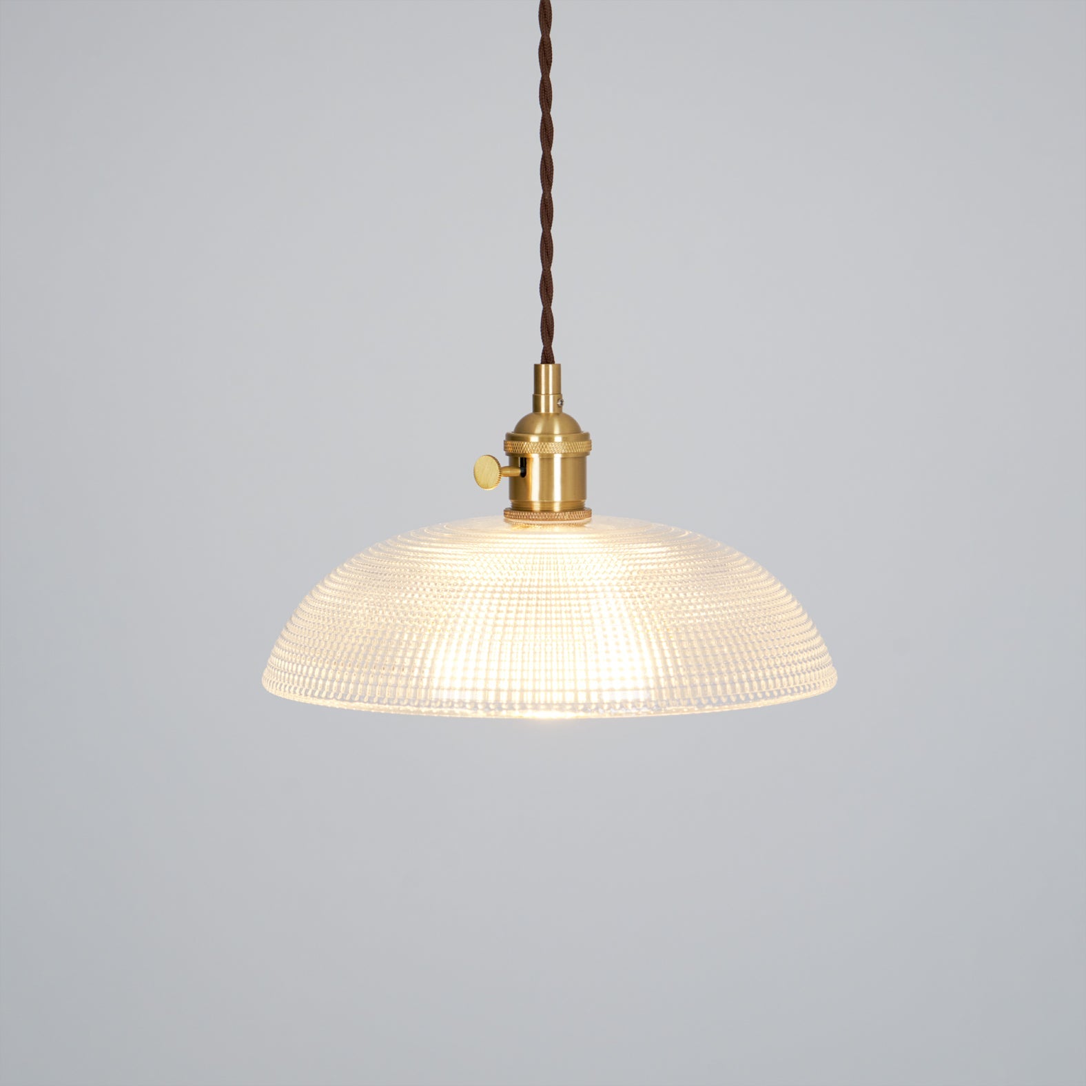 Ribbed Spiral Pendant Light