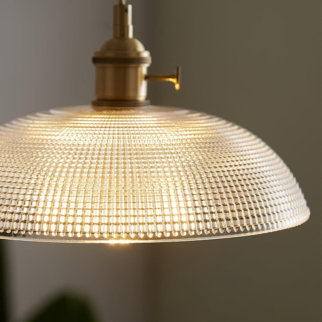 Lampă pandantiv spiralată cu nervuri 