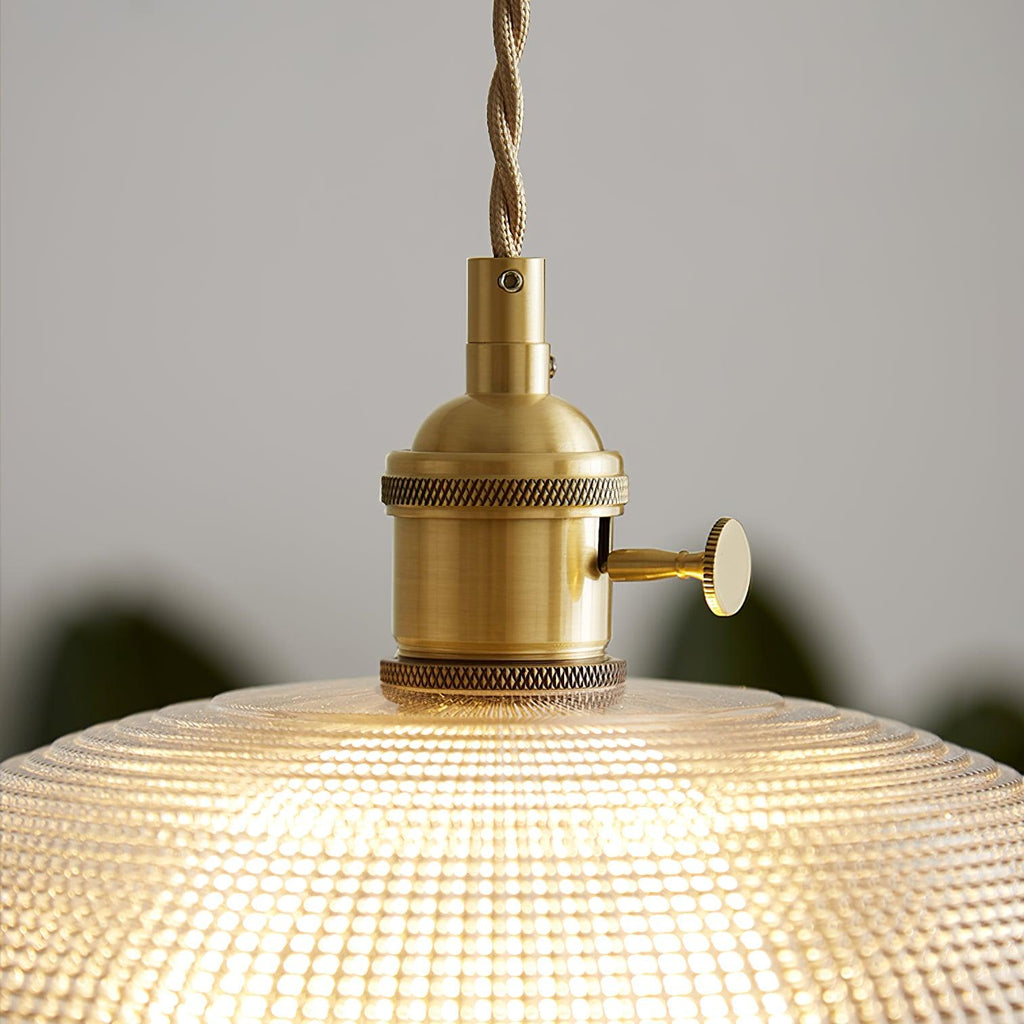 Lampă pandantiv spiralată cu nervuri 