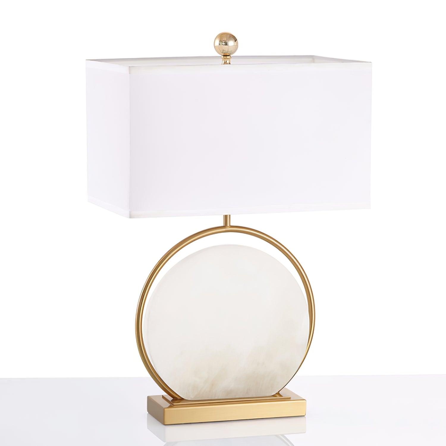 Roma White Alabaster Table Lamp