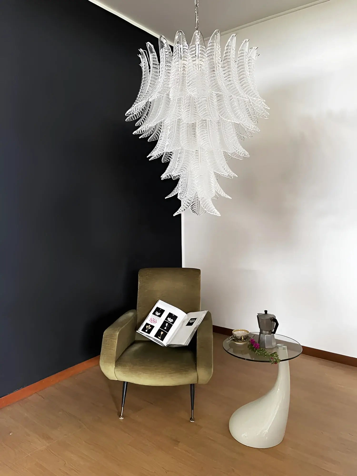 Rosalind Murano Clear Glass Chandelier