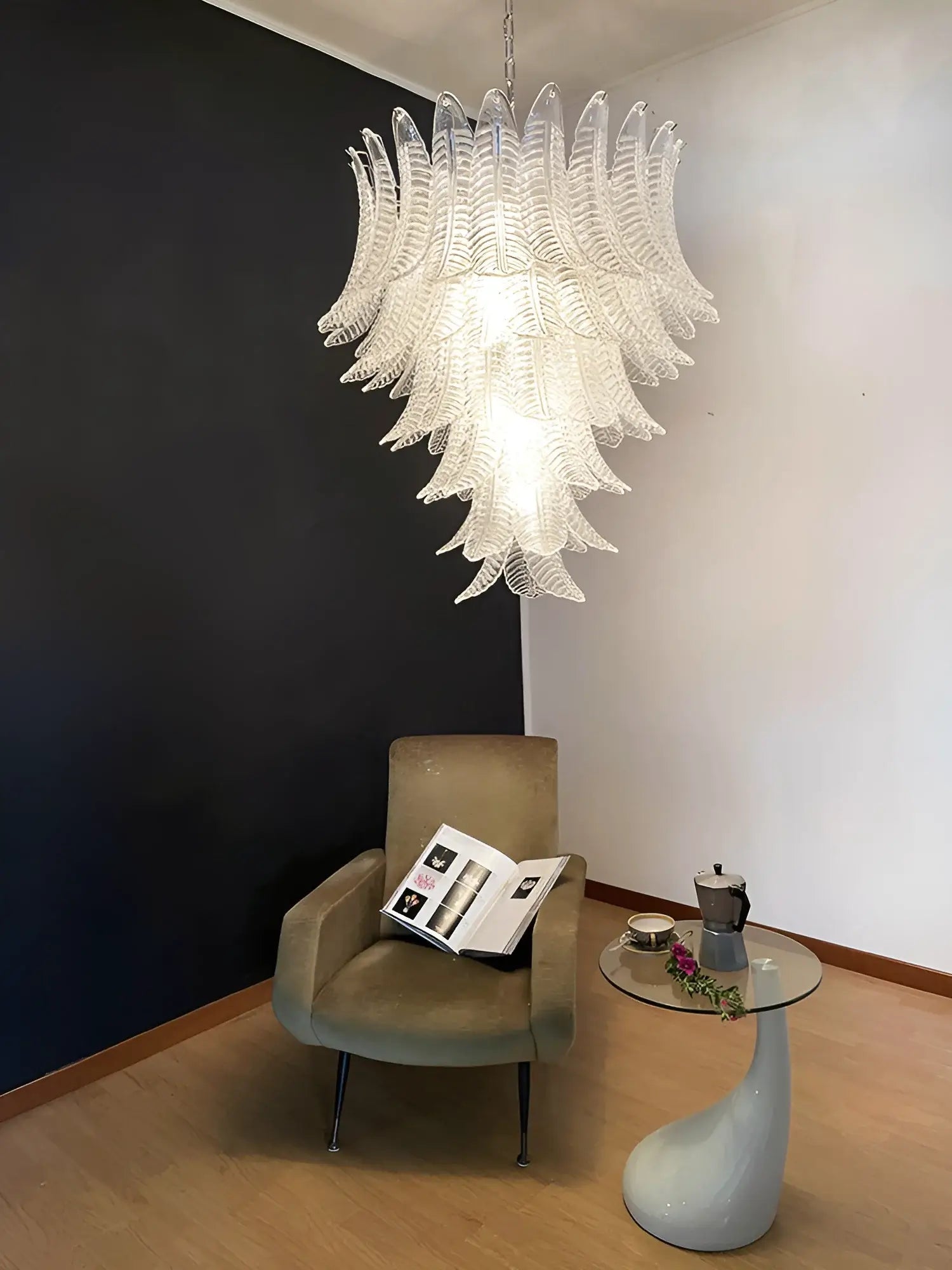 Rosalind Murano Clear Glass Chandelier