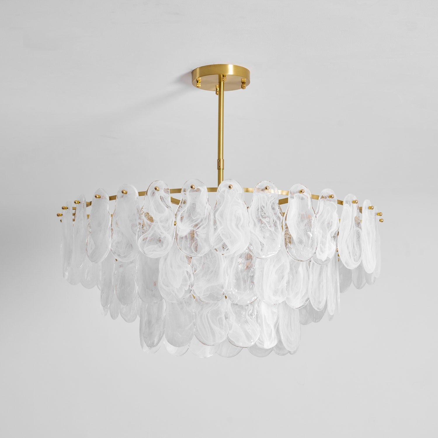 Round Cloud Glass Chandelier